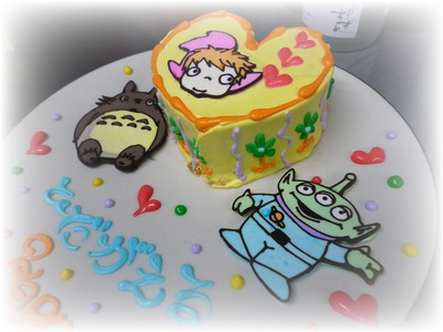 豊橋　トトロ　ケーキ　デザインケーキ　お祝い　カフェ　デコレーションケーキ　ランチ　誕生日　ポニョ
