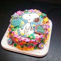 スヌーピーのキャラクターケーキ♡