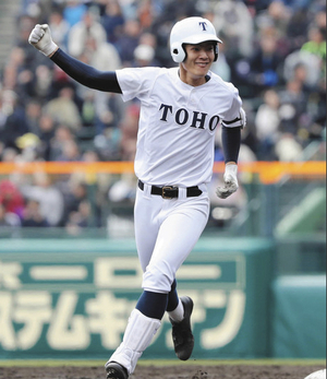 ドラ交渉権獲得!東邦高 石川内野手 ドラ交渉権獲得!東邦高 石川内野手