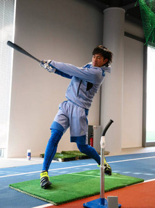 遠藤、スイング速度上昇 遠藤、スイング速度上昇