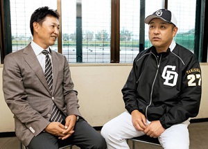 立浪さんが谷繁監督に直撃 立浪さんが谷繁監督に直撃