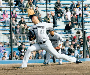 大野、腕振って全開 大野、腕振って全開