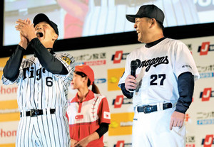 谷繁監督、金本監督挑発 ファンミーティングで早くも舌戦 谷繁監督、金本監督挑発 ファンミーティングで早くも舌戦