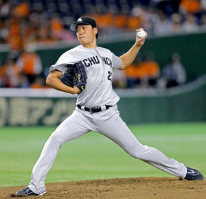 エース・大野、今季初完封 エース・大野、今季初完封