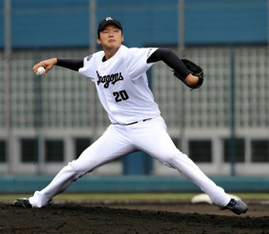 野村「上向き投法」矯正手応え 野村「上向き投法」矯正手応え