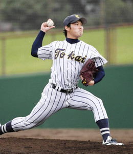 6位・丸山、指名後初登板 6位・丸山、指名後初登板