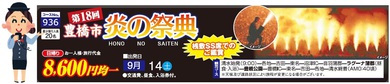 清水・静岡発、SS席、さわやかツアー「豊橋市 第18回炎の祭典」