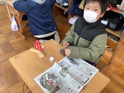 まつぼっくりツリーを作ったよ まつぼっくりツリーを作ったよ