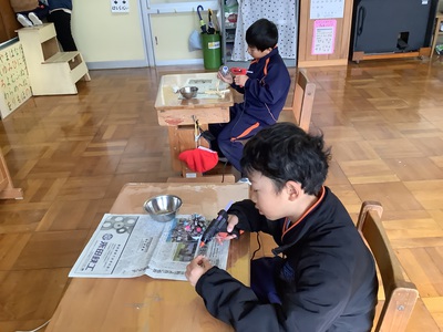 まつぼっくりツリーを作ったよ まつぼっくりツリーを作ったよ