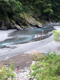 大井川でキャンプ