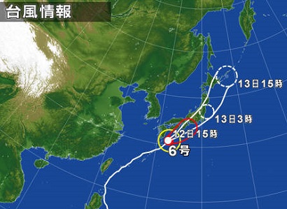 台風6号