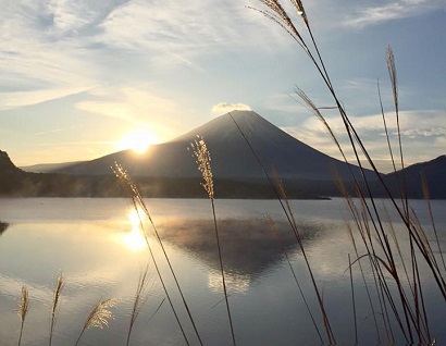 本栖湖の富士山