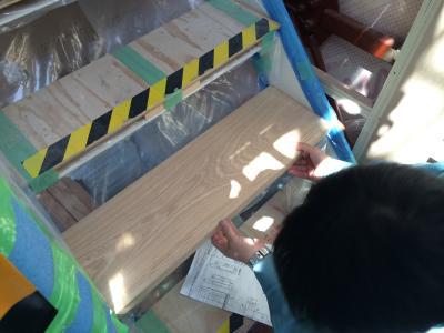 建設中のM様の家で段板仮組！