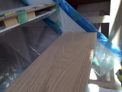 建設中のM様の家で段板仮組！