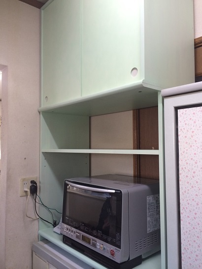 母ちゃんさんのところにレンジ台納品しました。