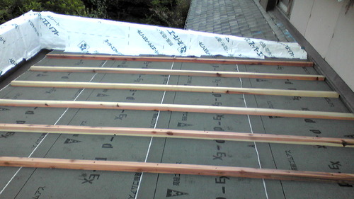 屋根の板金工事完了