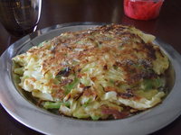塩コショウのお好み焼き