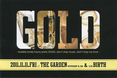 〓ショーのお知らせ〓GOLD@THE GARDEN