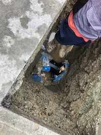 上下水道引込み工事 安全第一 矢板工 2019/07/13 03:09:15