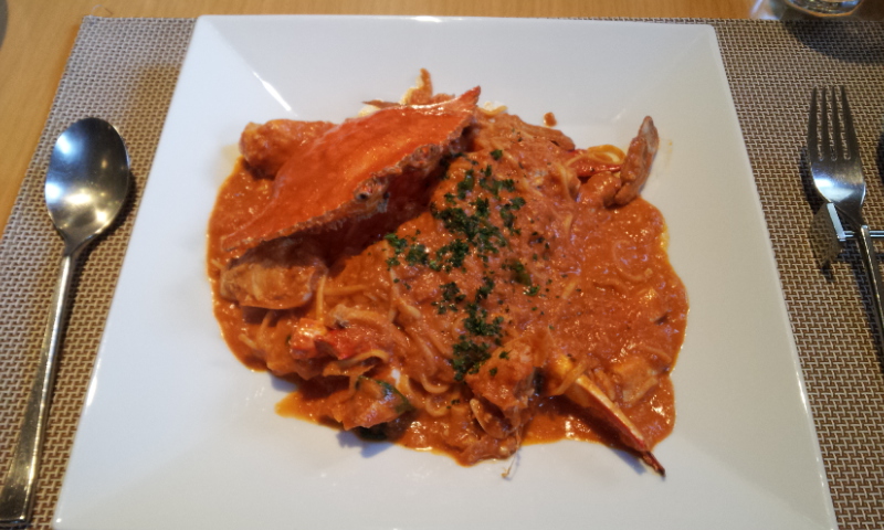 渡り蟹のパスタ
