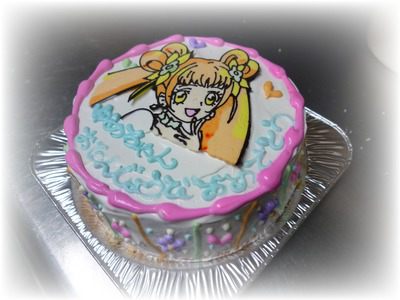 豊橋でカラフルなキャラクターケーキとパンケーキが楽しめるお店 ブランティーグル デコレーションケーキ キュアロゼッタ