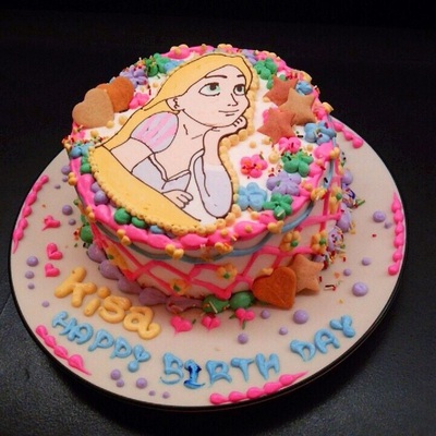 豊橋でカラフルなキャラクターケーキとパンケーキが楽しめるお店 ブランティーグル ディズニープリンセスキャラクターケーキ