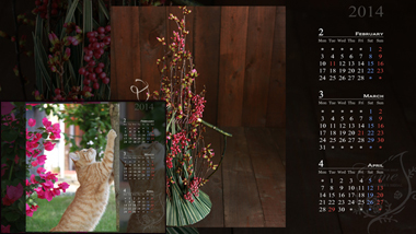 ミルクの業務日報 フラワーショップ花夢 プレゼント情報 壁紙カレンダー ２０１４年３月