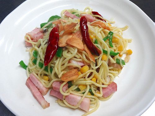 ちゃんぽんの麺で