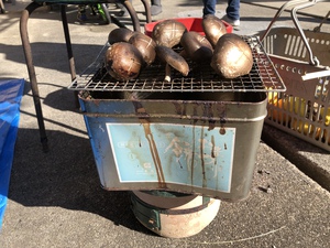 中学担任恩師宅での餅つき