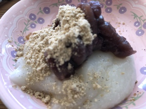 中学担任恩師宅での餅つき