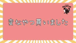 女子旅中に「変なやつ買いました」