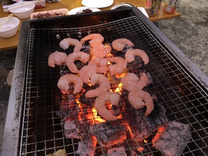 夕暮れの流し素麺