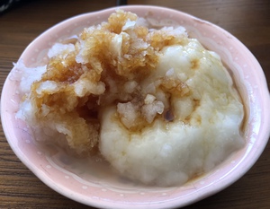中学担任恩師宅での餅つき