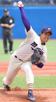 明大・柳裕也投手 交渉権獲得！