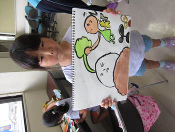 6/26　田原教室～大きなカブをぬく絵～