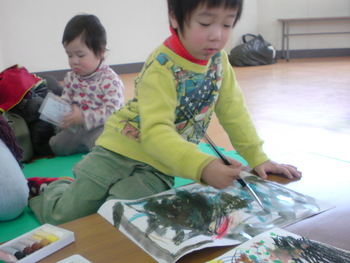 ２、３歳専門講座　寒いなあって思ったときの絵！