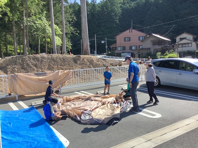テントの片付け