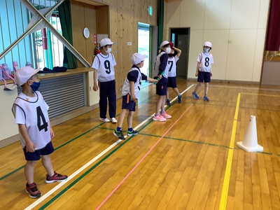 運動会に向けて「リレーがんばるぞ！」