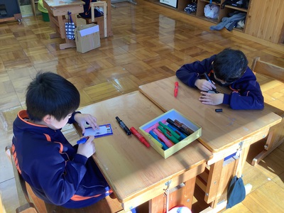 1日入学のプレゼント作り