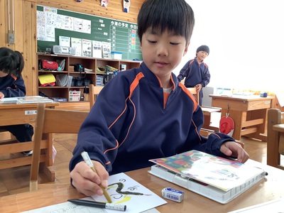 年賀状をかきました