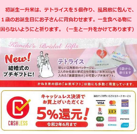 多分令和元年最後の一升米