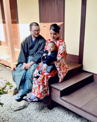 駒屋 母の日撮影 ブラジルからのご家族