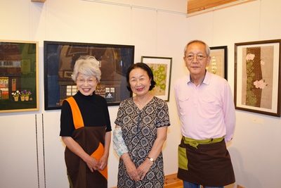 杉浦捷子さんを偲ぶ布絵展「赤富士」