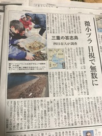 お隣の三重県  答志島  プラごみ分析　悩みは同じ