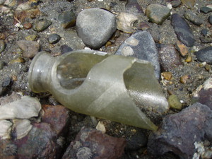 前芝海岸で清掃活動