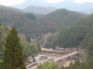 寒狭川上流域の田峯の春を往く