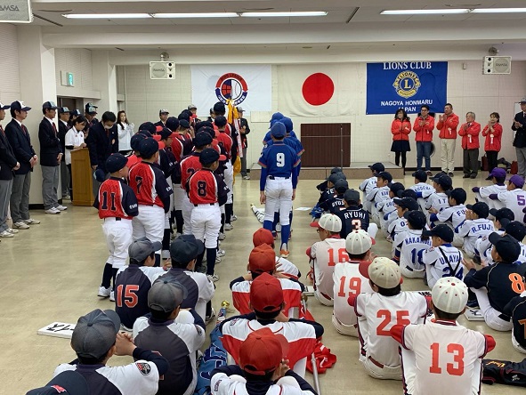 2月16日OB会、17日第2回名古屋本丸ライオンズ旗東海大会開会式