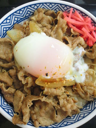 牛丼の食べ方