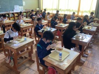 ４年生３学期最初の給食